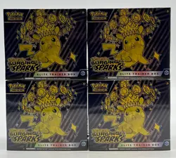 Lot of (4) Pokemon Scarlet & Violet Surging Sparks Elite Trainer Boxes SEALED - Image 1