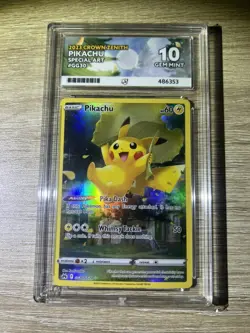 2023 POKEMON CROWN ZENITH #GG30 FULL ART/PIKACHU ACE 10 Perfect Subs! - Image 1