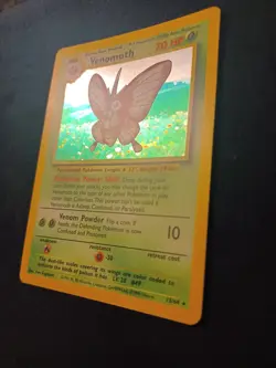 Pokemon Venomoth 13/64 Jungle Set Holo Unlimited Error/No Symbol LP-MP - Image 3