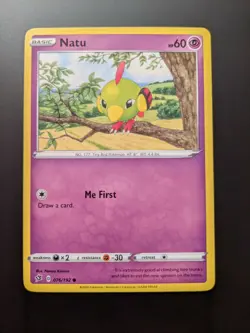 Pokemon TCG Common Natu 76/192 S&S Rebel Clash Mint/NM Condition - Image 1