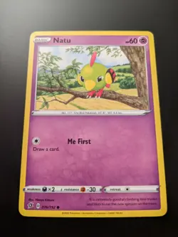 Pokemon TCG Common Natu 76/192 S&S Rebel Clash Mint/NM Condition - Image 2
