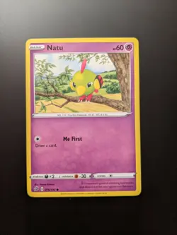Pokemon TCG Common Natu 76/192 S&S Rebel Clash Mint/NM Condition - Image 3