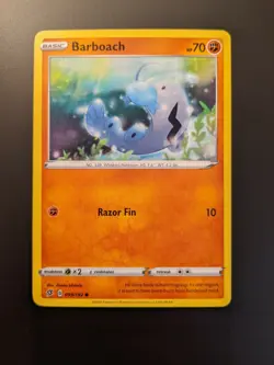 Pokemon TCG Common Barboach 99/192 S&S Rebel Clash Mint/NM Condition - Image 1