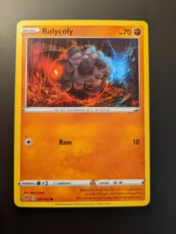 Pokemon TCG Common Rolycoly 105/192 S&S Rebel Clash Mint/NM Condition - Image 1