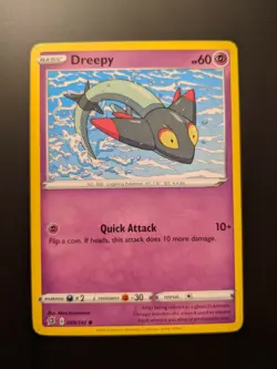 Pokemon TCG Common Dreepy 89/192 S&S Rebel Clash Mint/NM Condition - Image 1