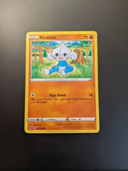 Pokemon TCG Common Meditite 97/192 S&S Rebel Clash Mint/NM Condition - Image 3