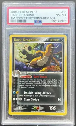 Dark Dragonite Reverse Holo - 15/109 - EX Team Rocket Returns Pokemon - PSA 8 - Image 1
