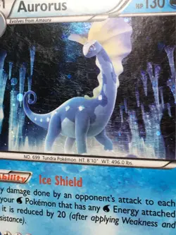 Pokemon TCG Aurorus 26/111 Cosmos Holo Rare Promo XY Furious Fists HP - Image 2