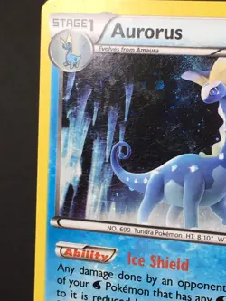 Pokemon TCG Aurorus 26/111 Cosmos Holo Rare Promo XY Furious Fists HP - Image 3