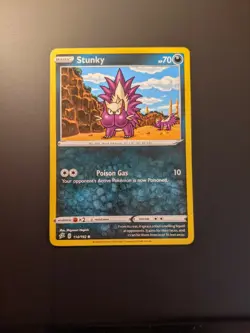 Pokemon TCG Common Stunky 114/192 S&S Rebel Clash Mint/NM Condition - Image 3