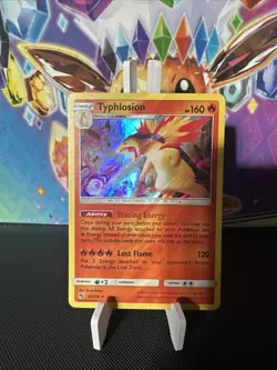 Pokemon TCG. Typhlosion 42/214 Sun & Moon Lost Thunder Holo Rare (NEAR MINT) 🔥 - Image 1