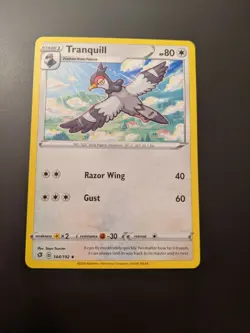 Pokemon TCG Uncommon Tranquill 144/192 S&S Rebel Clash Mint/NM Condition - Image 1