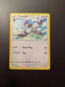 Pokemon TCG Uncommon Tranquill 144/192 S&S Rebel Clash Mint/NM Condition - Image 2