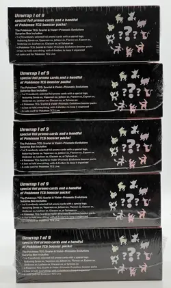 Lot of (5) Pokemon Scarlet & Violet Prismatic Evolutions Surprise Boxes SEALED - Image 3