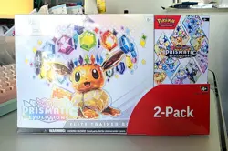 Pokemon TCG Prismatic Evolutions ETB with Booster Bundle Costco 2-Pk NEW SEALED - Image 1