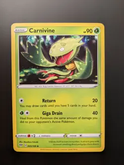 Pokemon TCG Uncommon Carnivine 5/189 S&S Darkness Ablaze Mint/NM Condition - Image 1