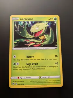 Pokemon TCG Uncommon Carnivine 5/189 S&S Darkness Ablaze Mint/NM Condition - Image 2