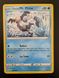 Pokemon TCG Common Galarian Mr. Mime 35/189 Darkness Ablaze NM/Mint Condition - Image 1