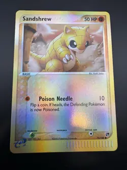Sandshrew 75/100 Pokemon EX Sandstorm Reverse Holo 2003 E-Reader - Image 3