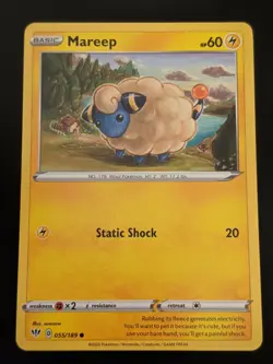 Pokemon TCG Common Mareep 55/189 S&S: Darkness Ablaze Mint/NM Condition - Image 2
