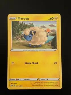 Pokemon TCG Common Mareep 55/189 S&S: Darkness Ablaze Mint/NM Condition - Image 3