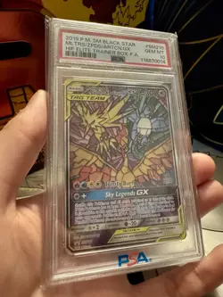 2019 POKEMON SM BLACK STAR PROMO FULL ART/MOLTRES & ZAPDOS & ARTICUNO GX PSA 10 - Image 3