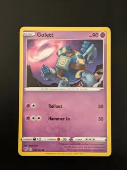Pokemon TCG Common Golett 76/189 S&S: Darkness Ablaze Mint/NM Condition - Image 3