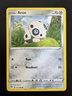 Pokemon TCG Common Aron 121/189 S&S Darkness Ablaze NM/Mint Condition - Image 1