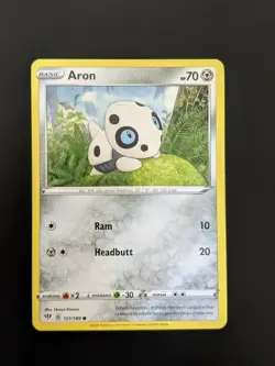 Pokemon TCG Common Aron 121/189 S&S Darkness Ablaze NM/Mint Condition - Image 3