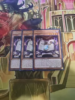 3X Impcantation Bookstone WISU-EN049 1st Edition Rare NM Yugioh Playset - Image 1