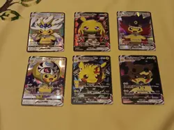 6Pikachu Pokemon Card Holo GX VSTAR VMAX GX EX Cosplay Art - Image 1