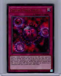 Crush Card Virus Secret Rare Holo Trap Card Yu-Gi-Oh Kaiba Legendary Collection - Image 1