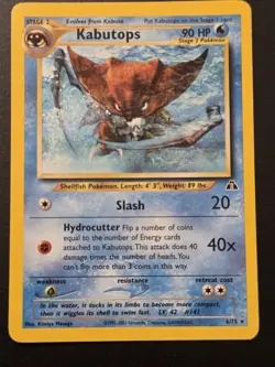 Kabutops Neo Discovery Holo Card 6/75 Free Shipping Rare - Image 1