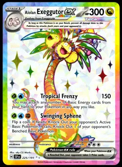 Pokemon TCG Alolan Exeggutor ex 225/191 2024 Surging Sparks Ultra Rare Card - NM - Image 1