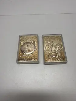 Pokemon 23k Gold Plated Charizard and Jigglypuff Burger King Collectible Cards - Image 1