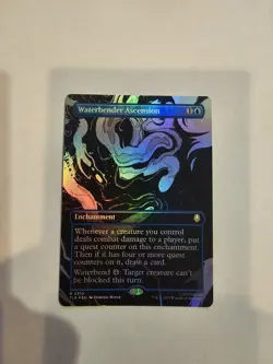 Waterbender Ascension (Borderless) #310 FOIL Rare - MTG TLA Avatar PACK FRESH - Image 1