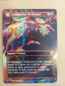 FOIL Borderless COMBUSTION TECHNIQUE mtg NM The Last Airbender 1 Unc - Image 1
