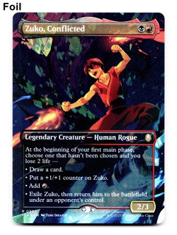Zuko Conflicted (Borderless) - FOIL - [Avatar: The Last Airbender] MTG ???? - Image 1