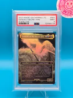PSA 9 - 2023 MAGIC THE GATHERING LTC, GANDALF OF THE SECRET FIRE SCENE-FOIL - Image 1