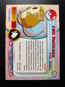 Raticate 20 Topps Pokemon Series 1 - TV Animation - Image 5