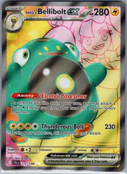 Iono's Bellibolt ex 172/159 SV09: Journey Together - Pokemon Card - NM - Image 1