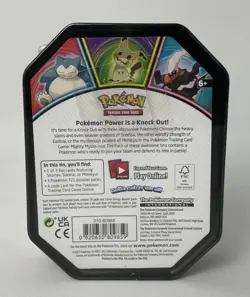 Pokemon TCG Tin Snorlax 3 Booster Packs Foil Card Exclusive Rare Factory Sealed - Image 2