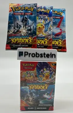Pokemon Scarlet & Violet Surging Sparks Booster Bundle + 3 Booster Packs SEALED - Image 1