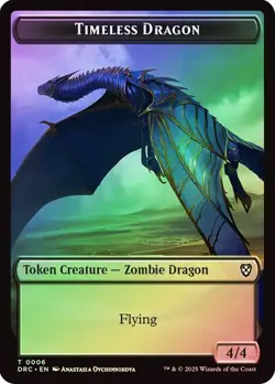 Timeless Dragon Token / Zombie Token Foil Aetherdrift NM MTG - Image 1