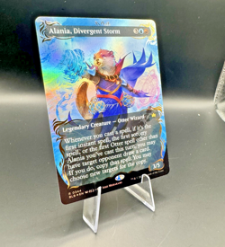 Alania, Divergent Storm - Borderless Raised Foil - Bloomburrow MTG (NM) - Image 1