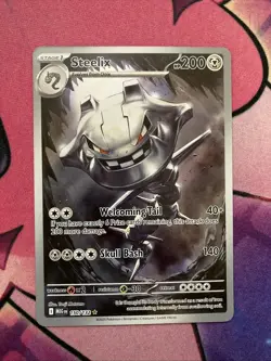 Steelix 150/132 Mega Evolution Holo Illustration Rare Near Mint English Pokemon - Image 1