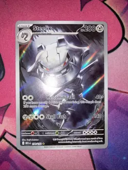 Steelix 150/132 Mega Evolution Holo Illustration Rare Near Mint English Pokemon - Image 2