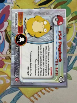 1999 Topps Pokemon PSYDUCK #54 Holo Foil TV Animation Edition LP - Image 2
