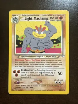 Light Machamp 25/105 Non-Holo Rare HP Pokemon TCG Neo Destiny - Image 1
