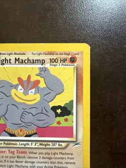 Light Machamp 25/105 Non-Holo Rare HP Pokemon TCG Neo Destiny - Image 3